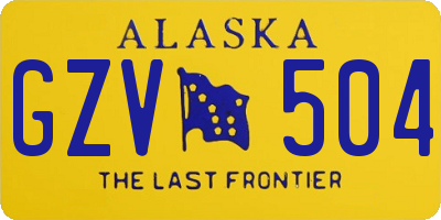 AK license plate GZV504