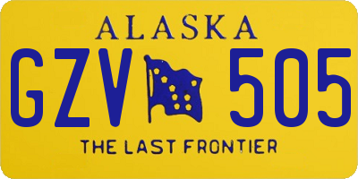 AK license plate GZV505