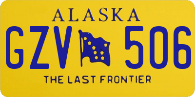 AK license plate GZV506