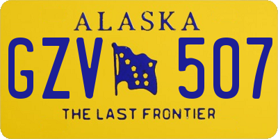 AK license plate GZV507