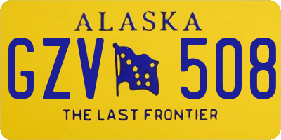 AK license plate GZV508