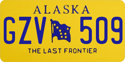 AK license plate GZV509