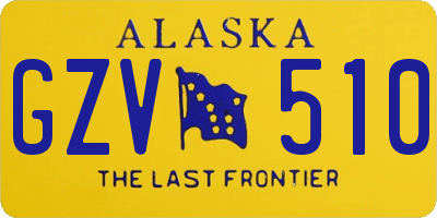 AK license plate GZV510