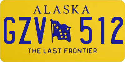 AK license plate GZV512