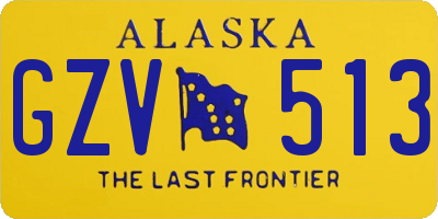 AK license plate GZV513