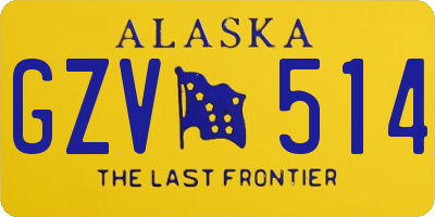 AK license plate GZV514