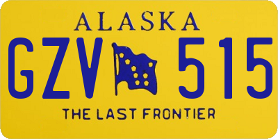 AK license plate GZV515