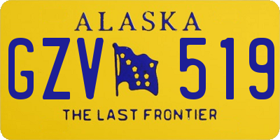 AK license plate GZV519