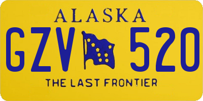 AK license plate GZV520