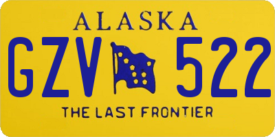 AK license plate GZV522