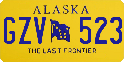 AK license plate GZV523