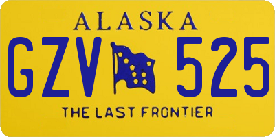 AK license plate GZV525