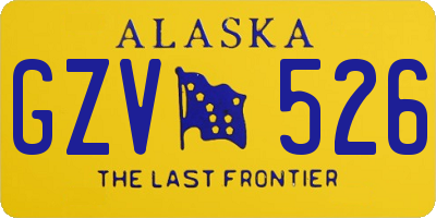 AK license plate GZV526