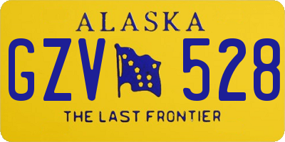 AK license plate GZV528