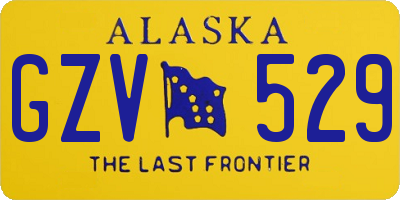 AK license plate GZV529