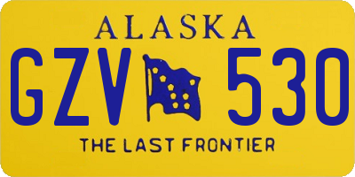 AK license plate GZV530