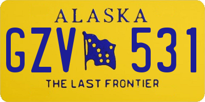 AK license plate GZV531