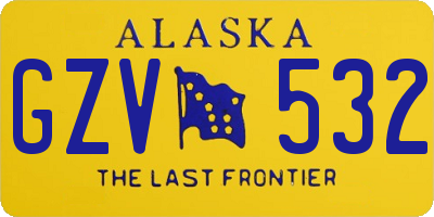 AK license plate GZV532