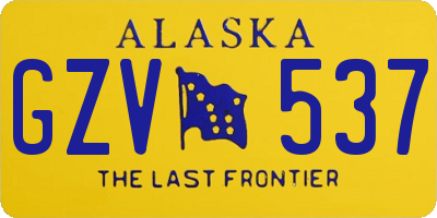 AK license plate GZV537