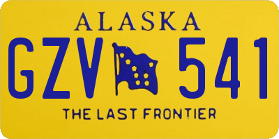 AK license plate GZV541