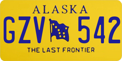 AK license plate GZV542