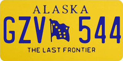 AK license plate GZV544