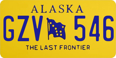 AK license plate GZV546