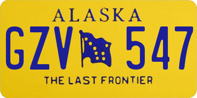 AK license plate GZV547