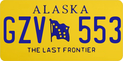 AK license plate GZV553