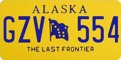 AK license plate GZV554