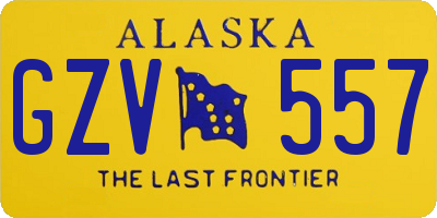 AK license plate GZV557