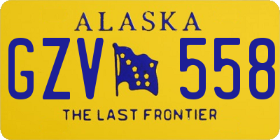 AK license plate GZV558