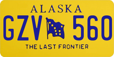 AK license plate GZV560