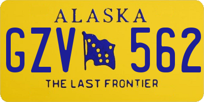 AK license plate GZV562