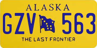 AK license plate GZV563