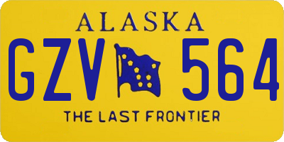 AK license plate GZV564