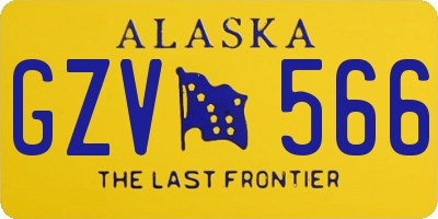 AK license plate GZV566