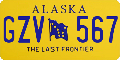 AK license plate GZV567