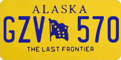 AK license plate GZV570