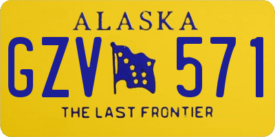 AK license plate GZV571