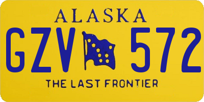 AK license plate GZV572