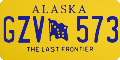 AK license plate GZV573