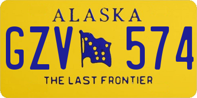 AK license plate GZV574