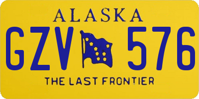 AK license plate GZV576