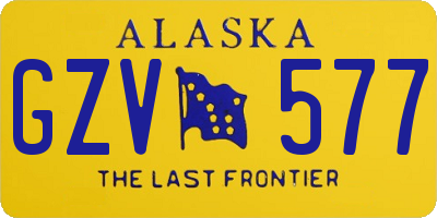 AK license plate GZV577