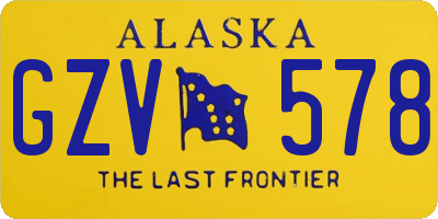 AK license plate GZV578