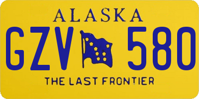 AK license plate GZV580