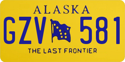 AK license plate GZV581