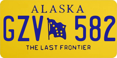 AK license plate GZV582