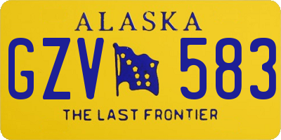 AK license plate GZV583